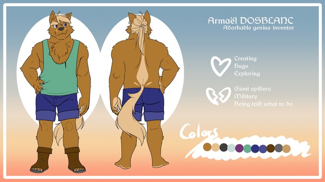 Reference sheet of one of my original character (do not steal, seriously, especially Kevin Robinson from school)