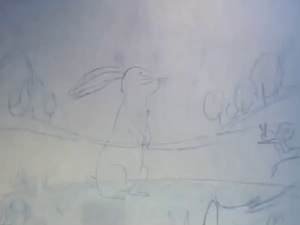 Hand-drawn animation of a rabbit in the middle of a field during wartime.  
The film was made to mark Remembrance Sunday and Armistice Day. The animation is broadcast at 11:00 am every year and lasts the duration of the traditional two-minute silence. Poppies is also available on BBC iPlayer for over a year.
The film sees World War I as experienced by a group of animals living in a battlefield. As their peaceful wildflower meadow is interrupted by the outbreak of war, a rabbit, bird and snail take shelter underneath a Brodie helmet. At the end of the conflict, a single poppy blooms in the battlefield and is soon joined by hundreds more. The battlefield returns to meadow, and the rabbit and family gather together in peace.

It was nominated for a BAFTA.  ©STUDIO35