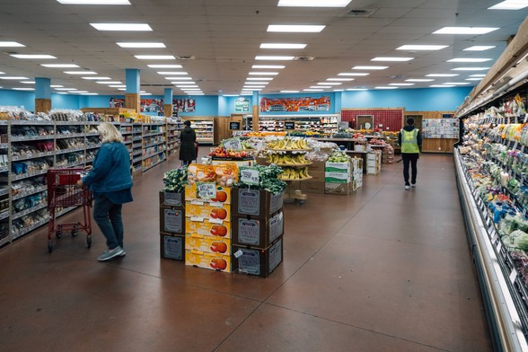 The produce section at Trader Joes when it's not very busy