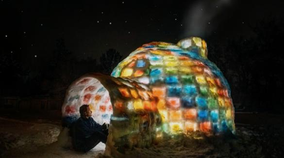 A colorful igloo
