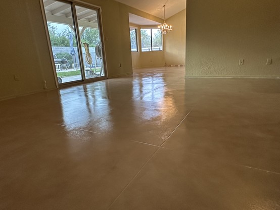 new poured concrete flooring