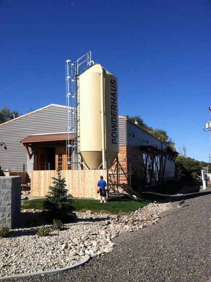 image of Powderhaus Brewing's grain silo, sourced from News Street.