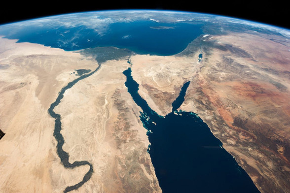 satellite image - middle east