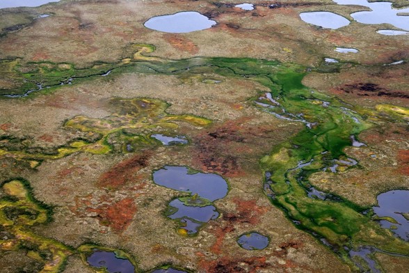 drone photo - Arctic thermokarst lakes