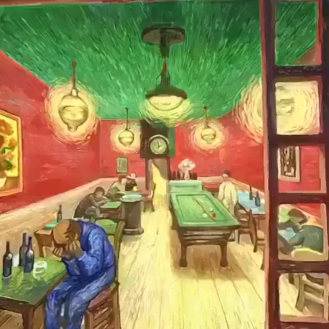 Virtual reality of Van Gogh's world.