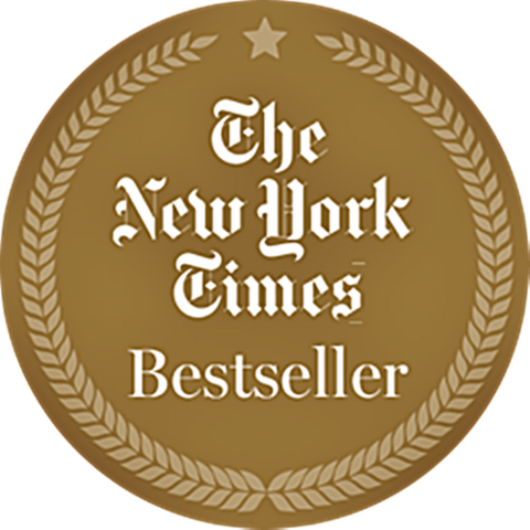 "The New York Times Bestseller" in white text on a gold seal