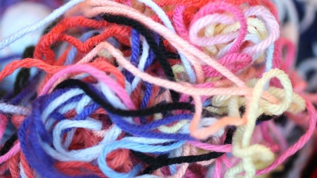 Tangled yarn.