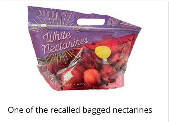 Recalled bag of HMC nectarines