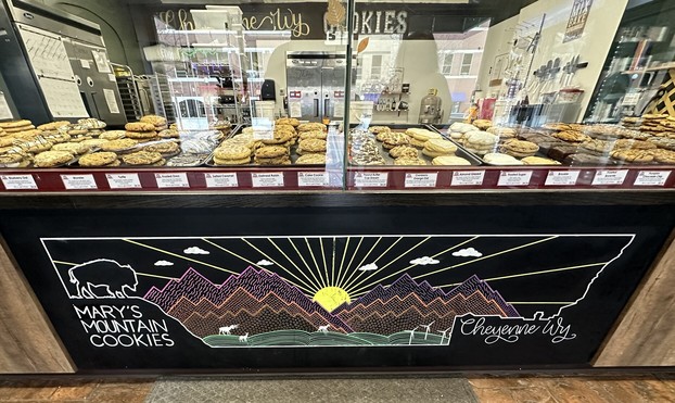 Store case in Mary’s Mountain Cookies.