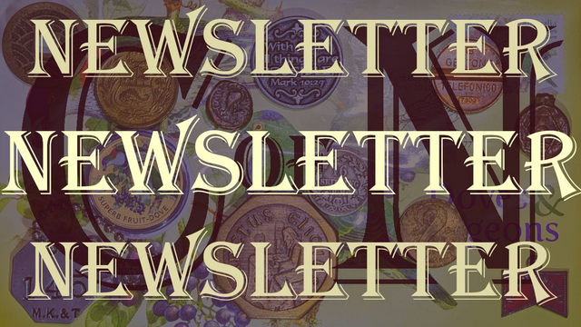 The word "NEWSLETTER" repeated three times over the main Coin of Note cover image