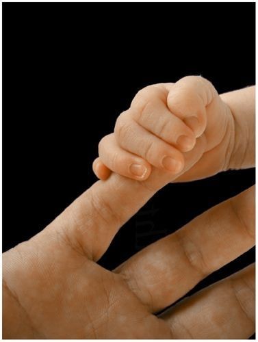support event professionals: a photograph of a baby's hand holding onto an adult's little finger