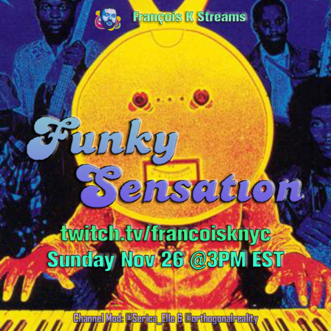 Funky Sensation flyer for Stream on 11/26/2023