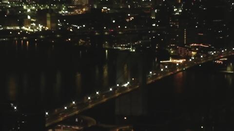 This webcam usually shows a view of skyscrapers with Brooklyn Bridge in the background. It's a clear day. It's 35ºF/2ºC.