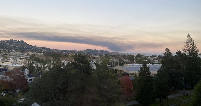 Smoke over north bay, Richmond