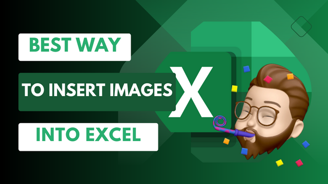 YouTube Thumbnail Image highlighting the Excel logo with the caption "Best Way to Insert Images into Excel!"