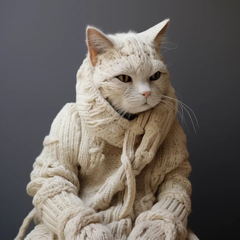 Knitted Cat.