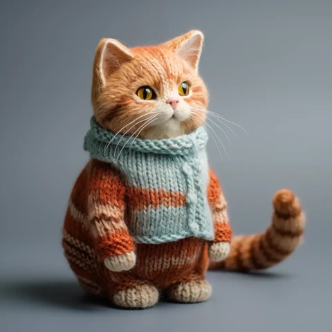 Knitted Cat. Kitteh edition!