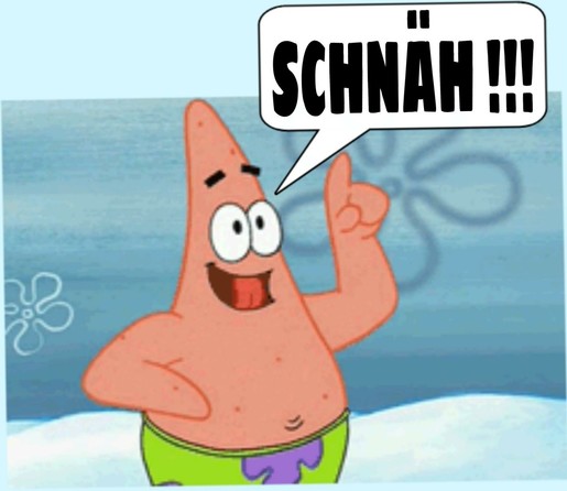 Patrick Starfish sagt "Schnäh!"