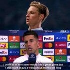 João Cancelo: “All my teammates played a great game but I want to say something about Frenkie de Jong. He’s one of the best players I have EVER seen in that position. Whenever he plays, he makes a tremendous difference. We are happy to have him back.”