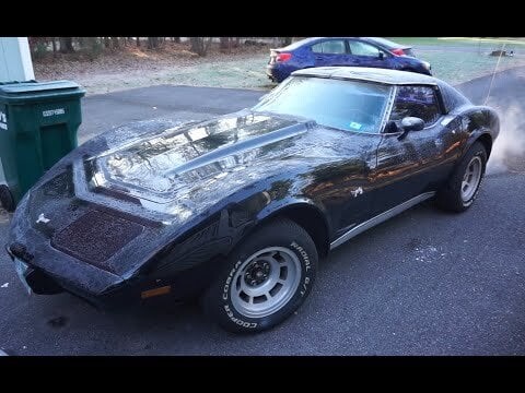 Here's my largely unrestored C3 Corvette with glasspacks driving around in the cold