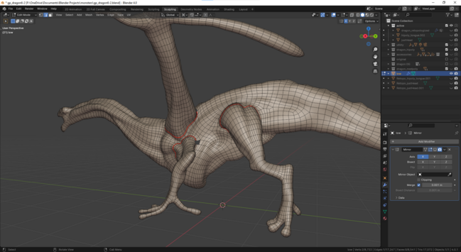 Dragon retopology