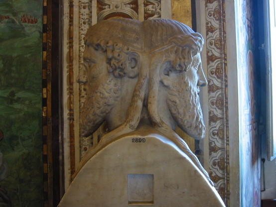 look back to look forward: a photograph of a sculture of Janus in the Vatican. Creative Commons image courtesy of Wikipedia