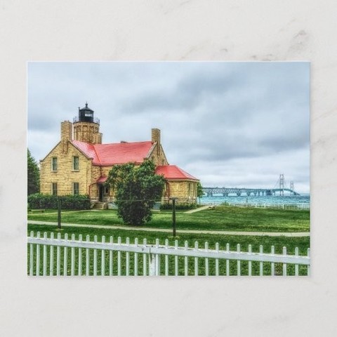 Thank you to the buyer who purchased some Mackinac Light and Bridge Postcards https://www.zazzle.com/z/m0s48tiw?rf=238390870363339144 via @zazzle 
#postcards #scrapbooking #zazzlemade