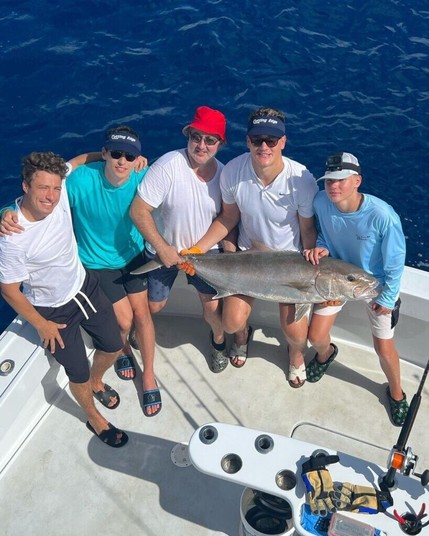 Zadorov fishing with Kuzy and Mikheyev this past summer