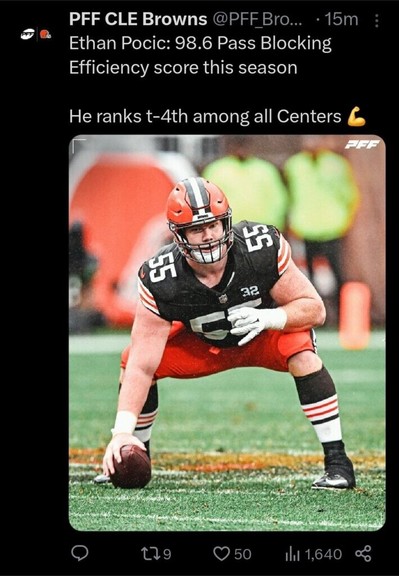 Per PFF CLE BROWNS