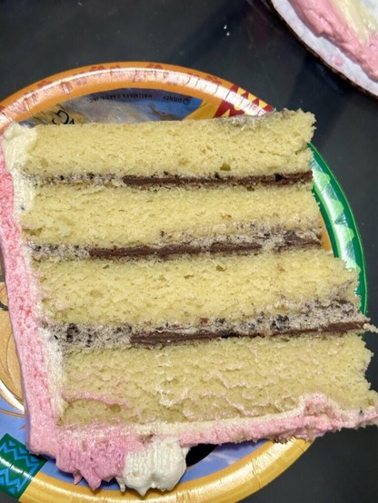 vanilla cake i made for my friends birthday