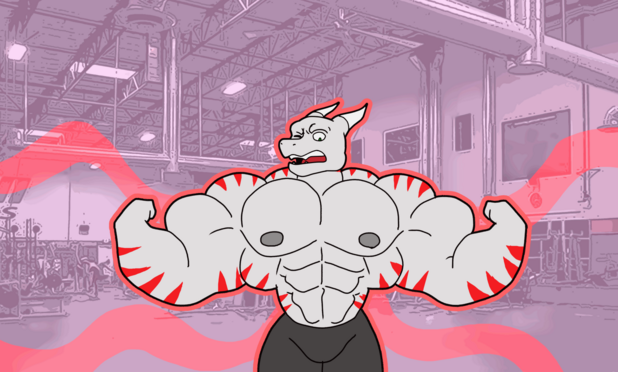 2nd part of muscle growth/theft animation