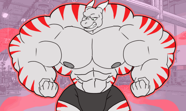 final part of muscle growth/theft animation