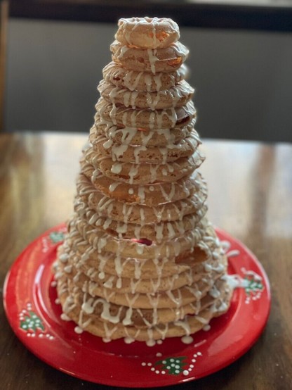 My friend made a beautiful Kransekake!