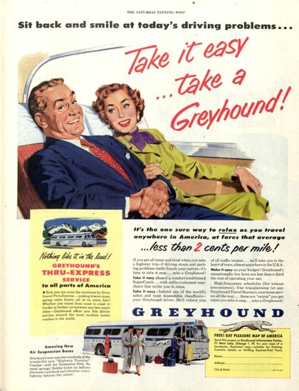 Greyhound - "Less than 2 cents per mile!", 1953
