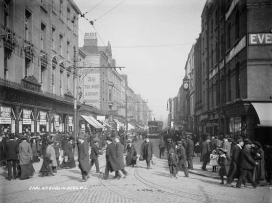 (North) Earl Street, Dublin, Ireland. c1900. The National Library of Ireland. No known copyright restrictions.