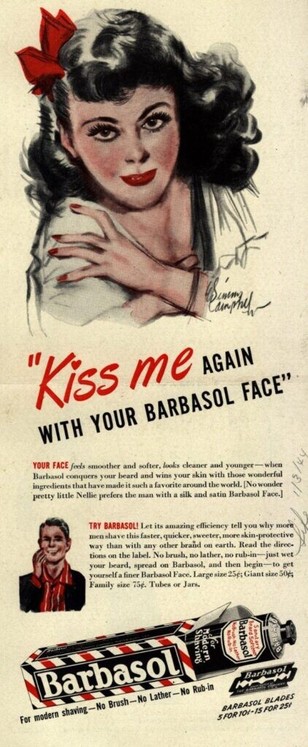 Barbasol 1944 ad.