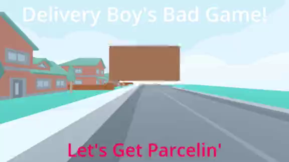 Low quality gameplay video of a low quality work in progress game about a delivery truck delivering parcels.
