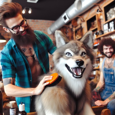 Hipster brushing bar for wolfmen