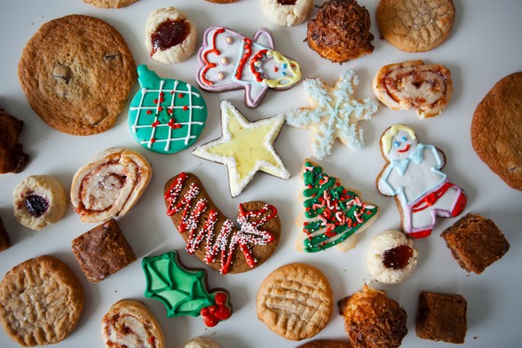 Assorted holiday cookies