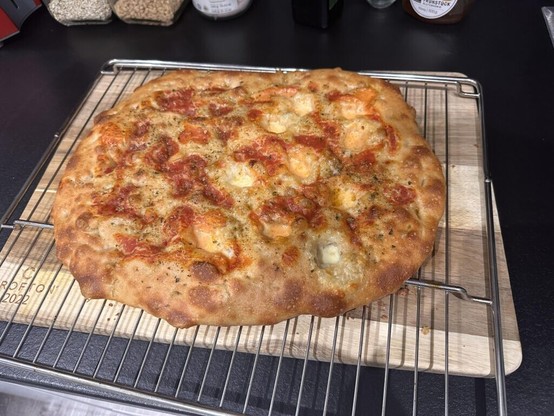 Focaccia half with Mozzarella