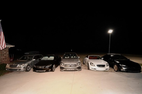 Here’s my collection. Mercedes E320, Lexus IS250, Mercedes GLA, Lexus SC430, Tesla Model S P90D