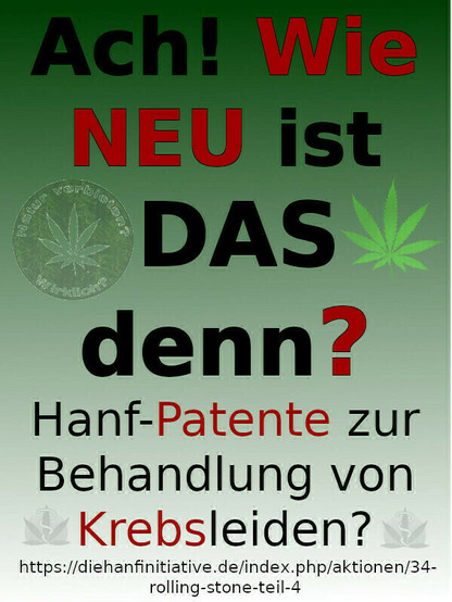 Patente auf Cannabis, Hanf, Cannabinoide
WIE VIELE?
SEIT WANN?
WAS WEISS DIE "POLITIK"?
-