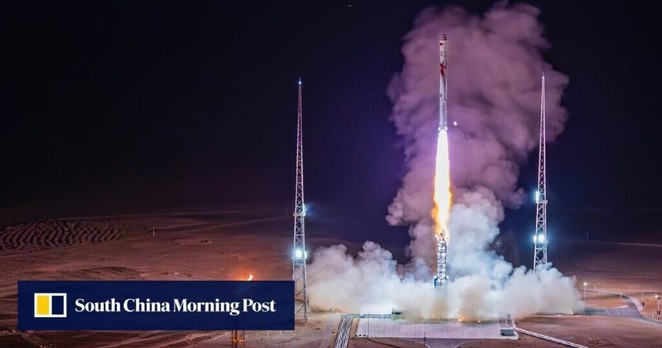 In world first, China’s LandSpace methane rocket sends satellites into orbit