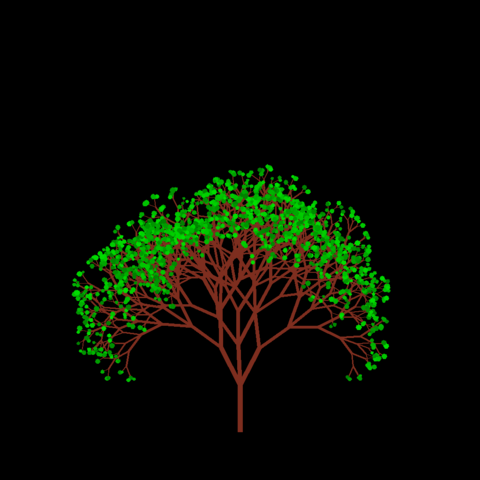A computer generated fractal tree