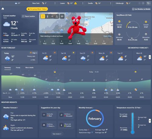 #TheWeather presented by #RedBeanBear