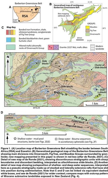 geologic and other maps - Barberton Greenstone Belt, South Africa and Eswatini
