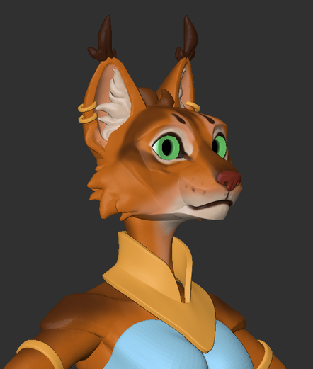 Closer up portrait of said khajiit