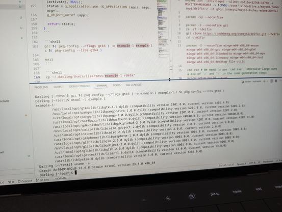 Building the macOS binary on Darling on Linux