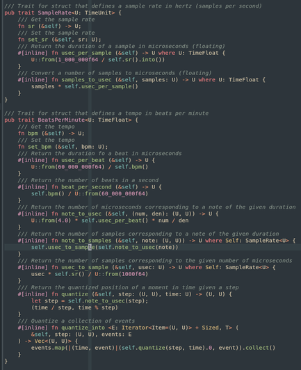 screenshot of code from https://codeberg.org/unspeaker/tek/src/commit/491ed81e8318afa3b1bc1b7d3aec211df6e90a63/crates/tek_core/src/time.rs