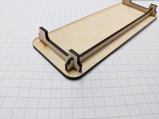laser cut mini tv stand, to test the fit.